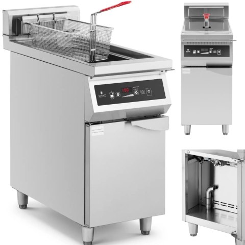 Frytownica indukcyjna wolnostojąca z szafką 30 l 60-190 C 380 V 10000 W Royal Catering