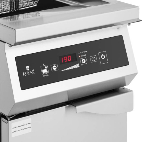 Frytownica indukcyjna wolnostojąca z szafką 30 l 60-190 C 380 V 10000 W Royal Catering