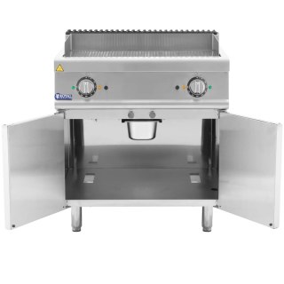 Grill płyta grillowa elektryczna podwójna ryflowana z szafką wolnostojąca 10.8 kW 400 V Royal Catering