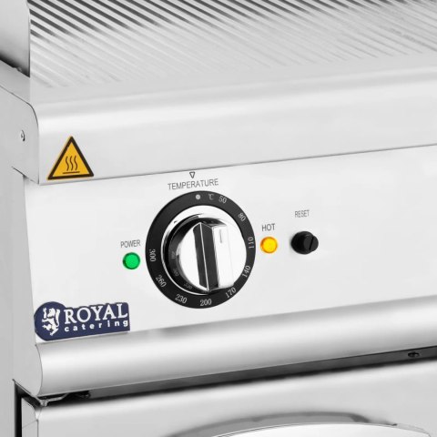 Grill płyta grillowa elektryczna podwójna ryflowana z szafką wolnostojąca 10.8 kW 400 V Royal Catering