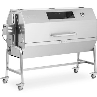 Grill węglowy z rożnem obrotowym elektrycznym do pieczenia prosiaka 18 W 40 kg 138 cm Royal Catering