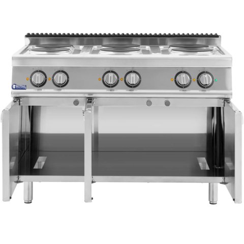 Kuchnia elektryczna wolnostojąca z szafką 6 pól grzewczych 15.6 kW 400 V Royal Catering
