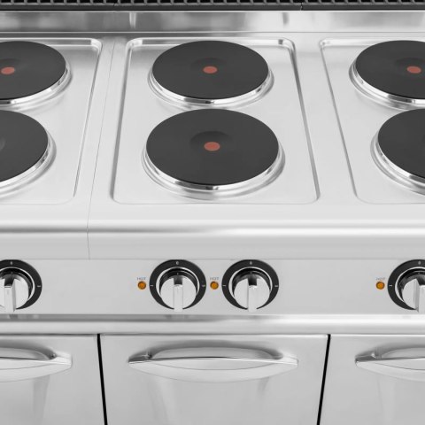 Kuchnia elektryczna wolnostojąca z szafką 6 pól grzewczych 15.6 kW 400 V Royal Catering
