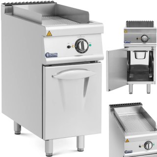 Płyta grillowa grill elektryczny ryflowany z szafką 33.5 x 55 cm 5.4 kW Royal Catering