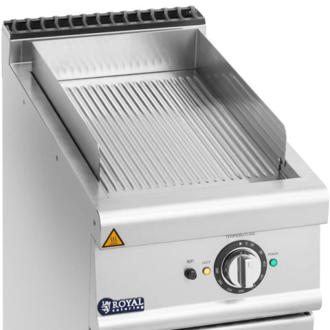 Płyta grillowa grill elektryczny ryflowany z szafką 33.5 x 55 cm 5.4 kW Royal Catering