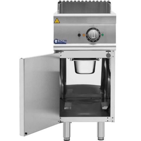 Płyta grillowa grill elektryczny ryflowany z szafką 33.5 x 55 cm 5.4 kW Royal Catering