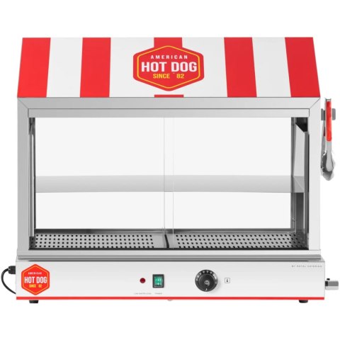 Podgrzewacz witryna grzewcza do hot dogów na 300 parówek 100 bułek 30 - 110 C 2400 W Royal Catering