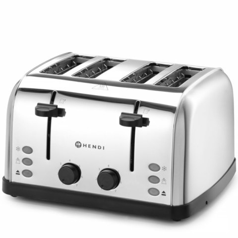Toster opiekacz kanapkowy na 4 grzanki 3 funkcje 7 poziomów grzania 1500 W Hendi