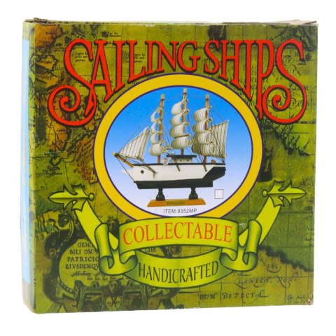 Model Kolekcjonerski Dekoracyjny Statek Żaglowiec Piracki Czarny 20x20cm LEAN Toys