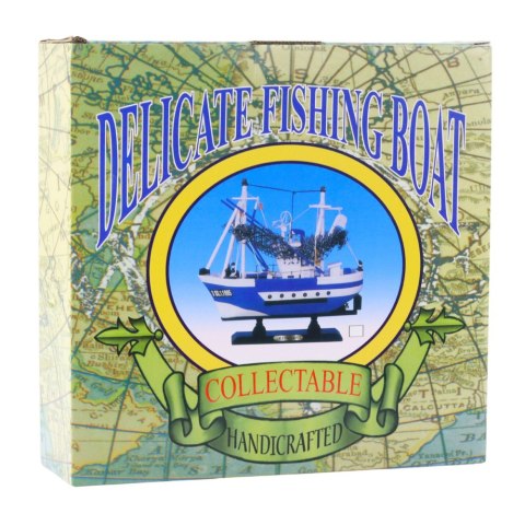 Model Kolekcjonerski Statek Kuter Rybacki Flying Lady Niebieski 24x23cm LEAN Toys