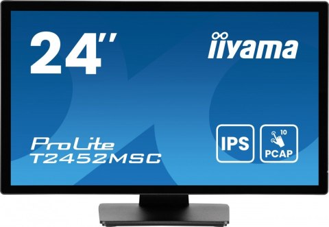 Monitor 24 cale T2452MSC-B1AG 10 PKT. POJ,IPS,HDMI,DP,2x1W,7H,2xUSB, 400cd/m2,AG-(Anti Glare) IIYAMA