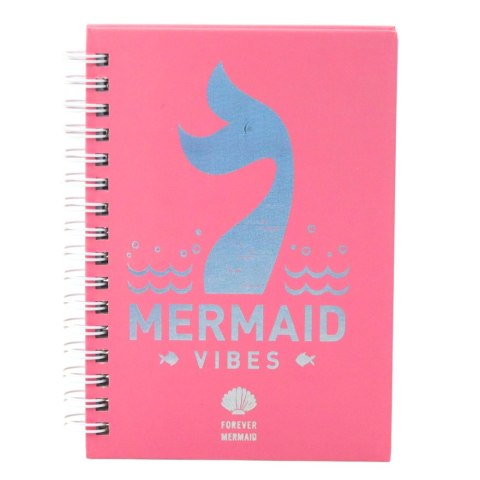 Notatnik W Linie Holograficzna Ogon Syreni Różowy A6 80 Kartek LEAN