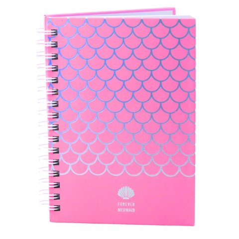 Notatnik W Linie Holograficzne Łuski Różowy A6 80 Kartek LEAN