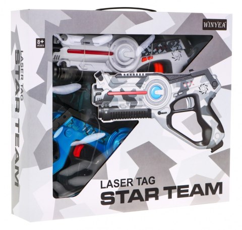 2 Pistolety laserowe dla dzieci 8+ Laser Tag 4 drużyny + 4 rodzaje broni + Interaktywne funkcje