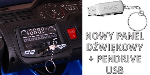 Audi Q7 Quattro S-Line na akumulator Biały + Pilot + Wolny Start + EVA + Radio MP3 LED