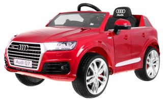 Audi Q7 Quattro S-Line na akumulator Lakier Czerwony + Pilot + Wolny Start + EVA + Radio MP3