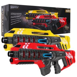 Zestaw 2 pistolety laserowe dla dzieci 8+ Laser Tag Czerwony Żółty 4 drużyny + 4 rodzaje broni