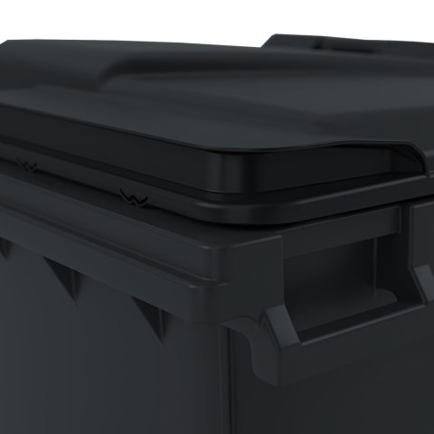 Kontener pojemnik na odpady śmieci komunalne PZH EN 840-2 DIN 1100L - czarny GSG24