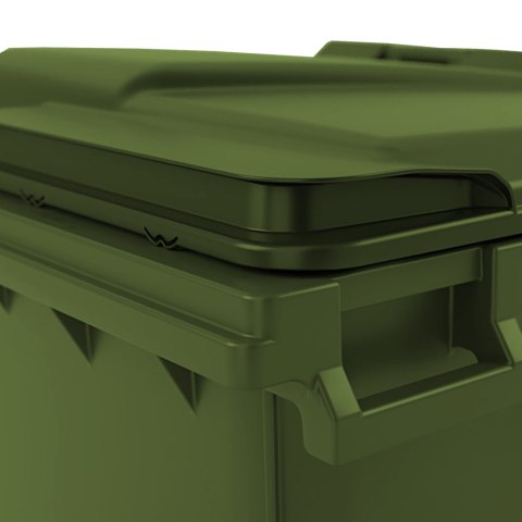 Kontener pojemnik na odpady śmieci komunalne PZH EN 840-2 DIN 1100L - zielony GSG24