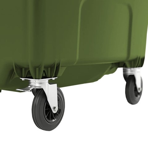 Kontener pojemnik na odpady śmieci komunalne PZH EN 840-2 DIN 1100L - zielony GSG24