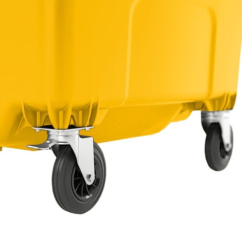 Kontener pojemnik na odpady śmieci komunalne PZH EN 840-2 DIN 1100L - żółty GSG24