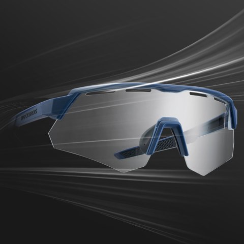 Okulary rowerowe polaryzacyjne z filtrem UV i wkładką korekcyjną - fioletowe ROCKBROS