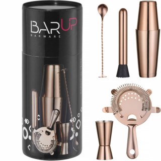 Zestaw barmański w tubie shaker jigger sitko muddler łyżka - miedziany Bar Up