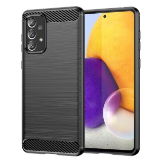 Elastyczne etui pokrowiec na Samsung Galaxy A73 Carbon Case - czarny HURTEL