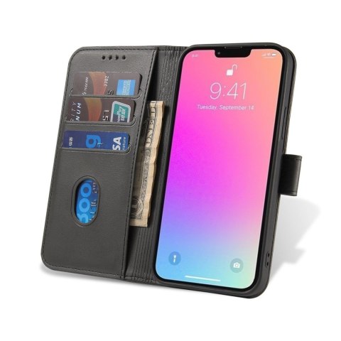 Etui pokrowiec z klapką portfel podstawka na Samsung Galaxy S23+ Magnet Case - czarny HURTEL
