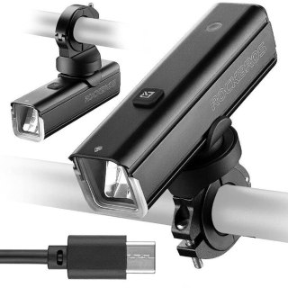Lampka rowerowa przednia 1000 lm z kablem USB-C - USB-A - czarna ROCKBROS