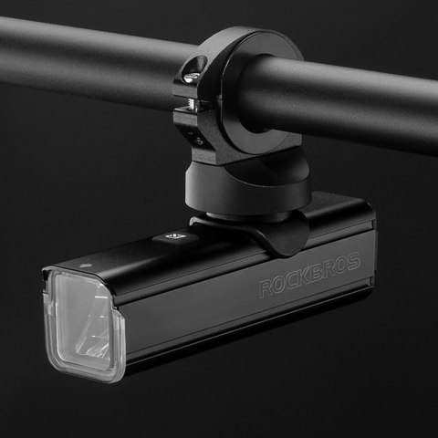 Lampka rowerowa przednia 1000 lm z kablem USB-C - USB-A - czarna ROCKBROS