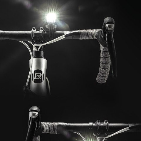 Lampka rowerowa przednia 1000 lm z kablem USB-C - USB-A - czarna ROCKBROS