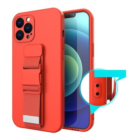 Silikonowe etui ze smyczą paskiem do Xiaomi Redmi Note 11 Pro Rope Case - czarny HURTEL