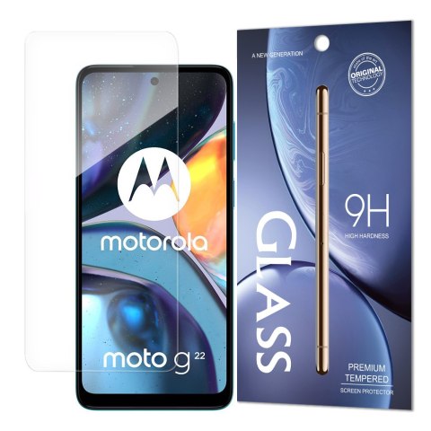 Szkło hartowane 9H na Motorola Moto G22 Tempered Glass HURTEL