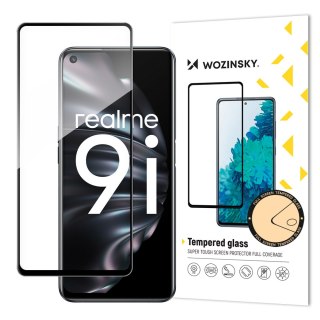 Szkło hartowane do Oppo A76 / Oppo A36 / Realme 9i na cały ekran z ramką - czarny WOZINSKY