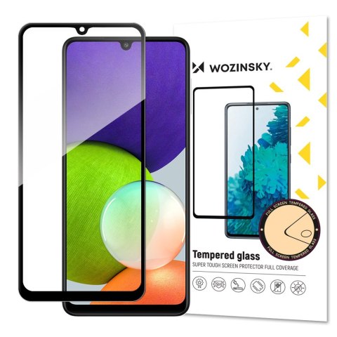 Szkło hartowane na cały ekran z ramką do Samsung Galaxy A22 4G Case Friendly - czarny WOZINSKY