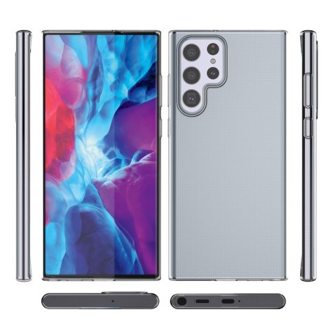 Żelowy pokrowiec etui Ultra Clear do Samsung Galaxy S22 Ultra przezroczysty HURTEL