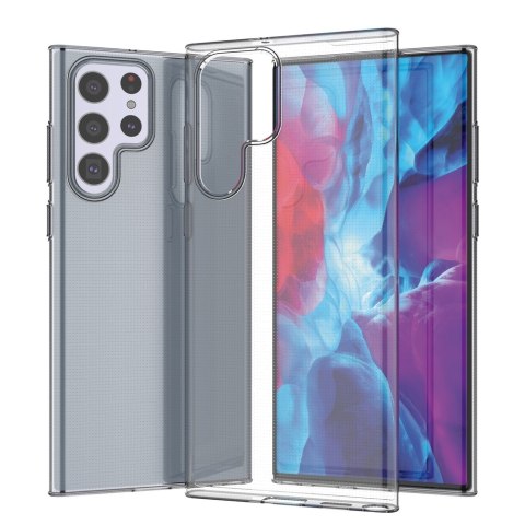 Żelowy pokrowiec etui Ultra Clear do Samsung Galaxy S22 Ultra przezroczysty HURTEL