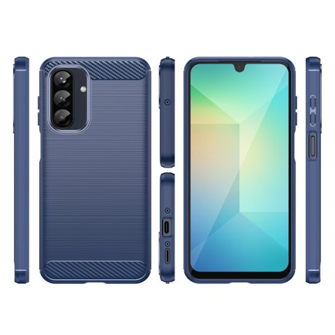 Etui silikonowe na Samsung Galaxy A26 Carbon Case - niebieskie HURTEL