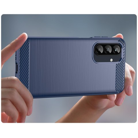 Etui silikonowe na Samsung Galaxy A26 Carbon Case - niebieskie HURTEL