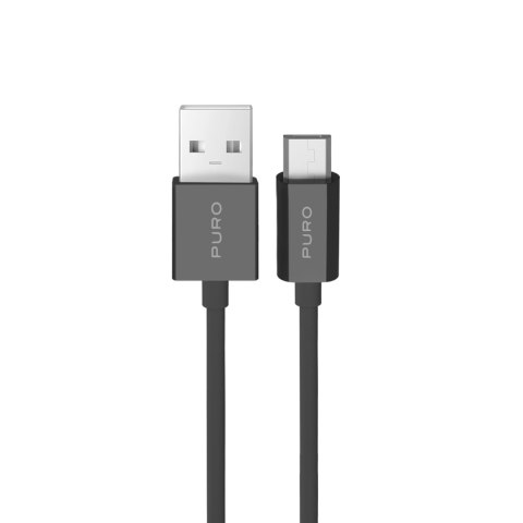 Kabel przewód USB-A - microUSB TPE 12W 2m - czarny PURO