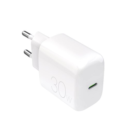 Ładowarka sieciowa USB-C 30W - biała PURO