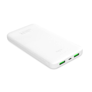 Powerbank 10000mAh USB-A USB-C 12W - biały PURO