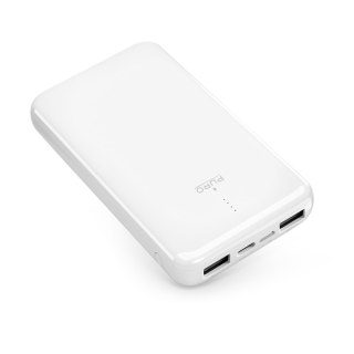 Powerbank 10000mAh USB-A USB-C 12W - biały PURO
