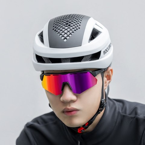 Okulary rowerowe polaryzacyjne z filtrem UV i wkładką korekcyjną - szare ROCKBROS