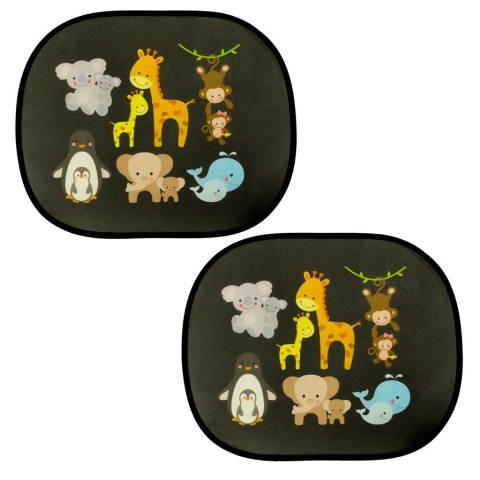 Kurtyna statyczna przeciwsłoneczna osłona okna samochodu zwierzęta zestaw 2 szt. Kik Sp. z o. o. Sp. k.