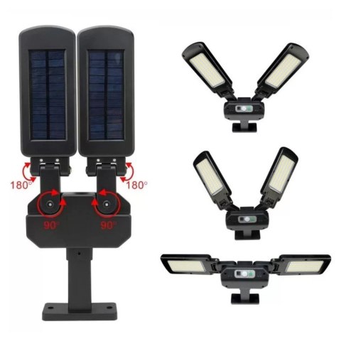 Solarna lampa uliczna LED z czujnikiem i pilotem MCE447 Maclean