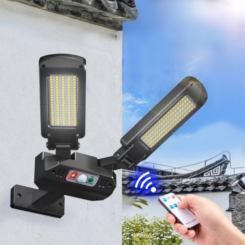 Solarna lampa uliczna LED z czujnikiem i pilotem MCE447 Maclean