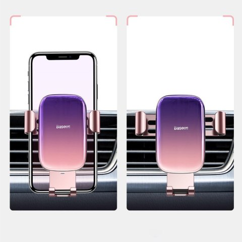 Grawitacyjny uchwyt samochodowy na kratkę wentylacyjną nawiew Glaze czarny BASEUS