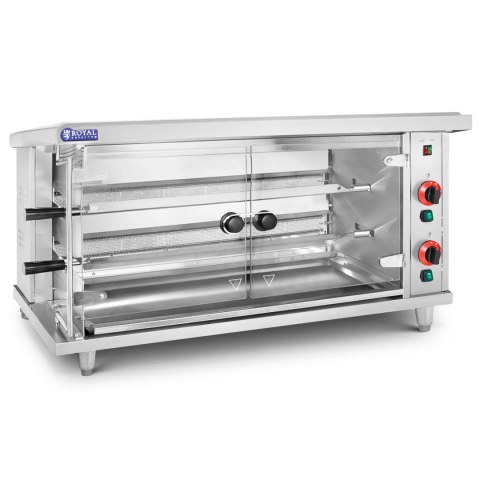 Rożen gazowy opiekacz do 10 kurczaków 2 szpikulce propan-butan 10 kW Royal Catering